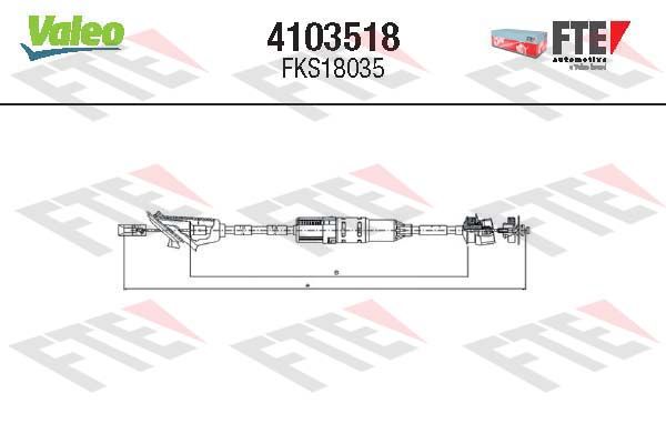 FTE Трос, управление сцеплением 4103518