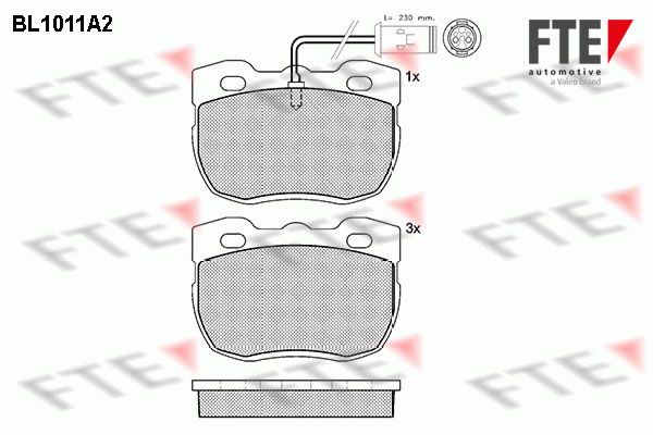 FTE Комплект тормозных колодок, дисковый тормоз 9010005