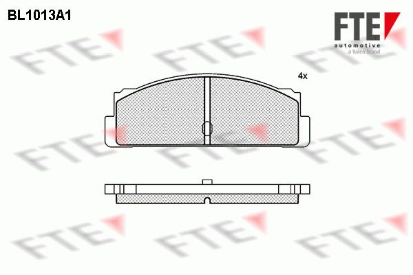 FTE Комплект тормозных колодок, дисковый тормоз 9010006