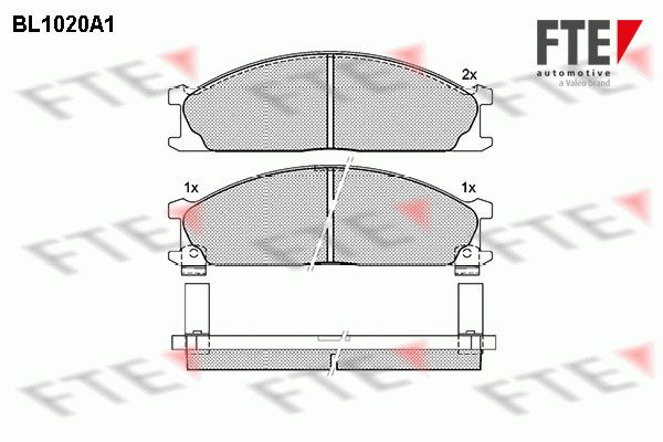 FTE Комплект тормозных колодок, дисковый тормоз 9010008