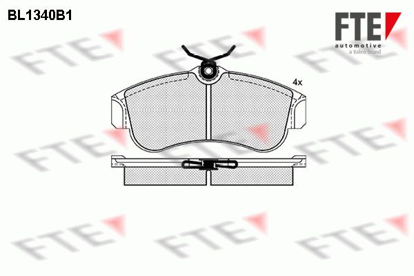 FTE Комплект тормозных колодок, дисковый тормоз 9010131