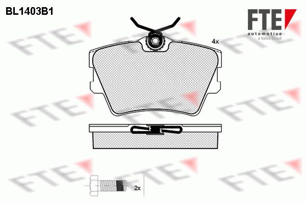 FTE Комплект тормозных колодок, дисковый тормоз 9010175