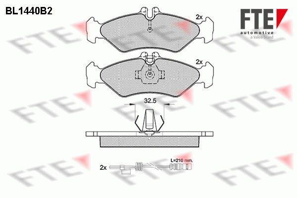 FTE Комплект тормозных колодок, дисковый тормоз 9010191