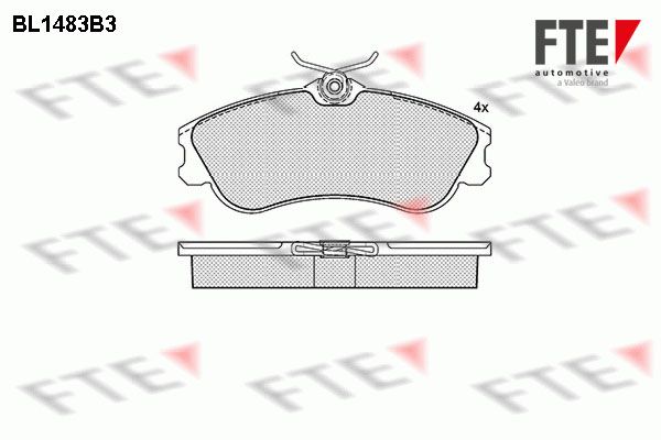 FTE Piduriklotsi komplekt,ketaspidur 9010215