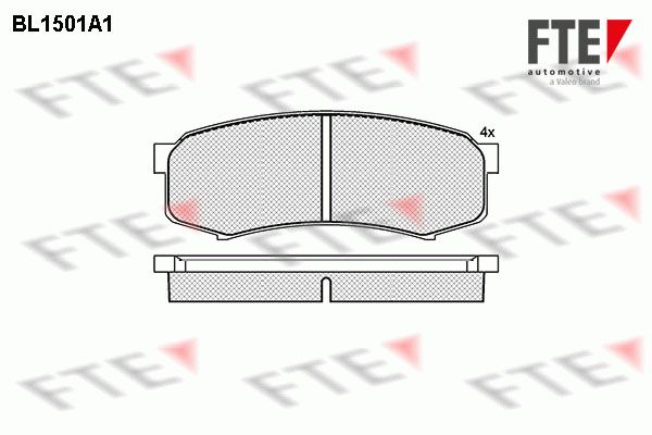 FTE Piduriklotsi komplekt,ketaspidur 9010225