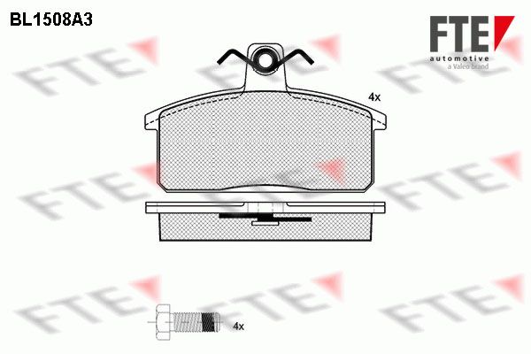 FTE Комплект тормозных колодок, дисковый тормоз 9010228