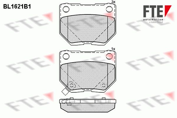 FTE Piduriklotsi komplekt,ketaspidur 9010254