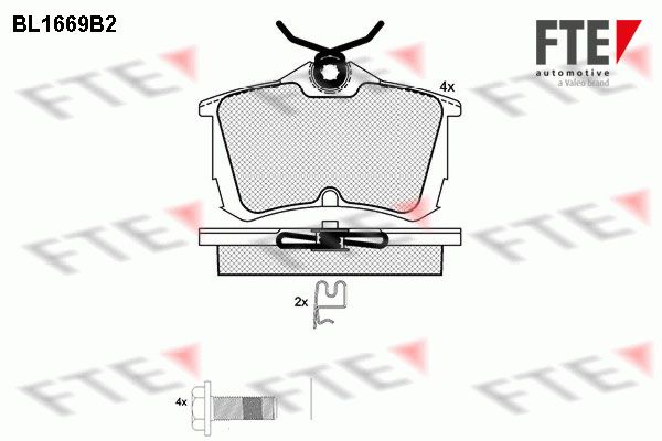 FTE Piduriklotsi komplekt,ketaspidur 9010284