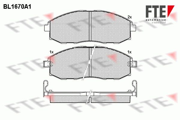 FTE Piduriklotsi komplekt,ketaspidur 9010285