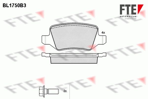 FTE Комплект тормозных колодок, дисковый тормоз 9010332