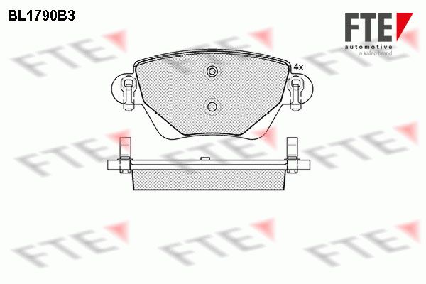 FTE Комплект тормозных колодок, дисковый тормоз 9010362