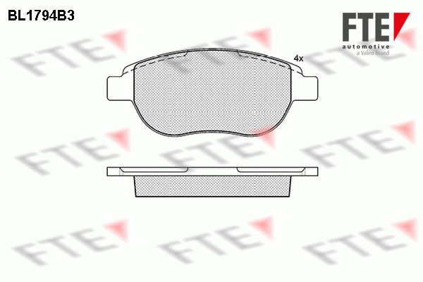 FTE Piduriklotsi komplekt,ketaspidur 9010365