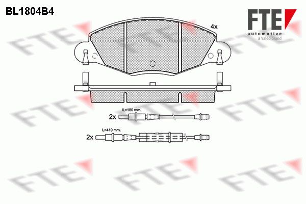 FTE Piduriklotsi komplekt,ketaspidur 9010380