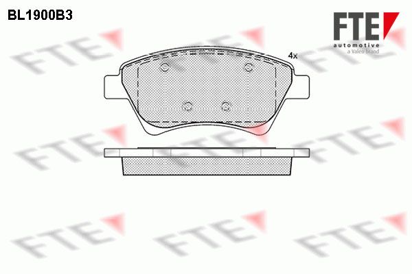 FTE Piduriklotsi komplekt,ketaspidur 9010489