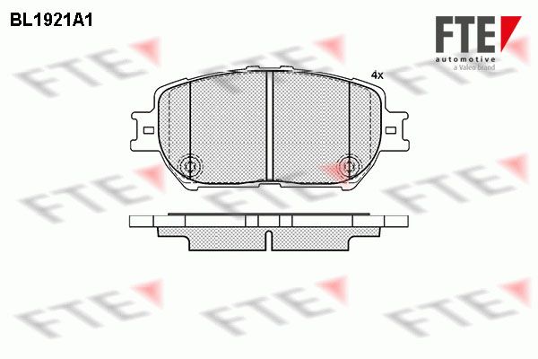 FTE Piduriklotsi komplekt,ketaspidur 9010507