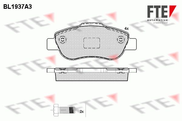 FTE Комплект тормозных колодок, дисковый тормоз 9010526