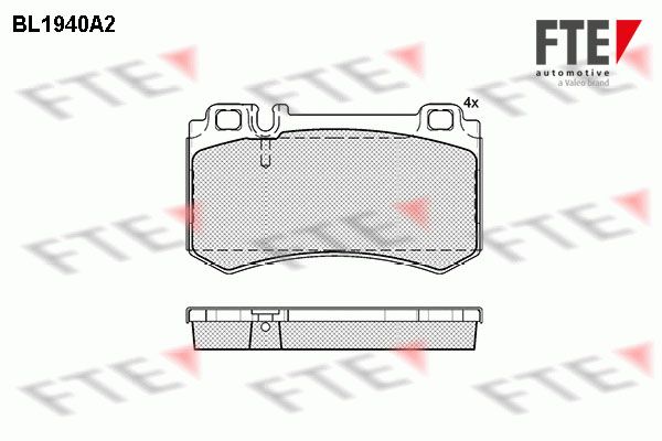 FTE Piduriklotsi komplekt,ketaspidur 9010533