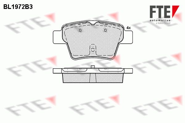 FTE Piduriklotsi komplekt,ketaspidur 9010558