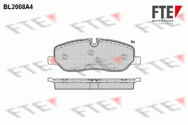 FTE Piduriklotsi komplekt,ketaspidur 9010592