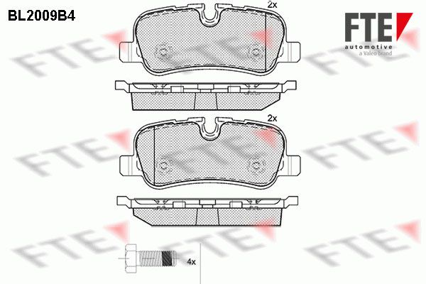FTE Комплект тормозных колодок, дисковый тормоз 9010595