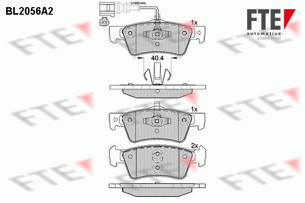 FTE Комплект тормозных колодок, дисковый тормоз 9010640