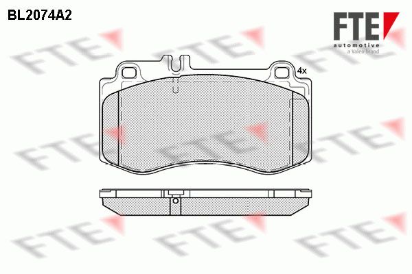 FTE Комплект тормозных колодок, дисковый тормоз 9010658