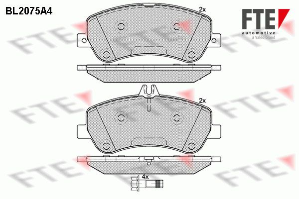 FTE Piduriklotsi komplekt,ketaspidur 9010659