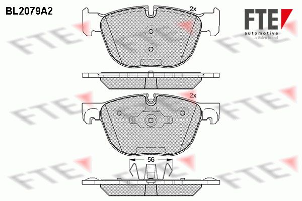 FTE Комплект тормозных колодок, дисковый тормоз 9010663