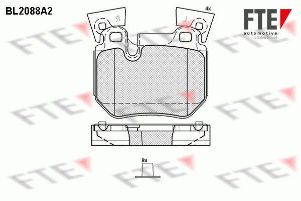 FTE Комплект тормозных колодок, дисковый тормоз 9010672