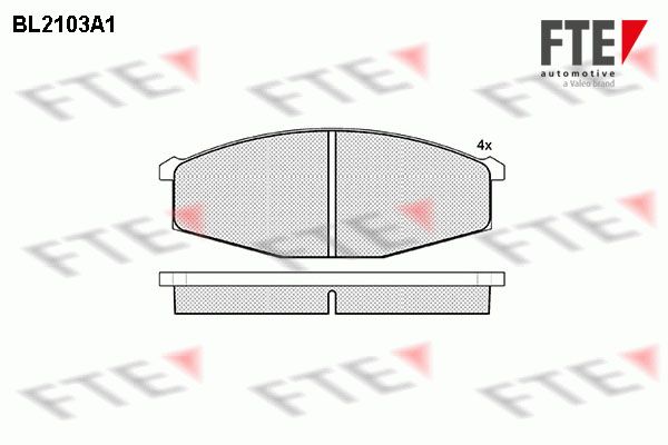 FTE Комплект тормозных колодок, дисковый тормоз 9010677