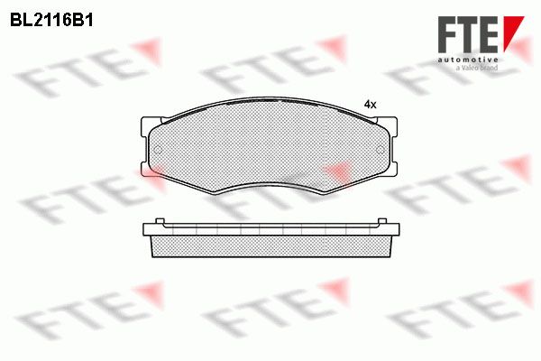 FTE Комплект тормозных колодок, дисковый тормоз 9010678
