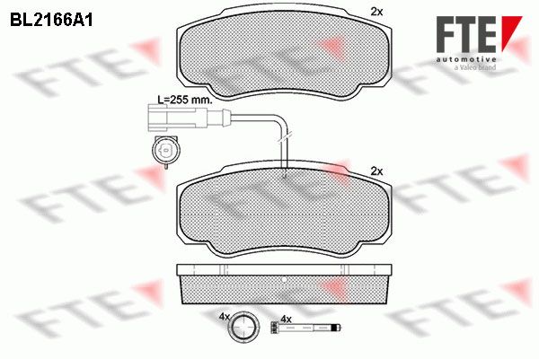 FTE Комплект тормозных колодок, дисковый тормоз 9010688