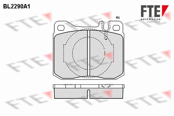 FTE Комплект тормозных колодок, дисковый тормоз 9010698