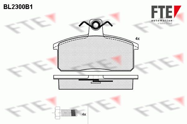 FTE Комплект тормозных колодок, дисковый тормоз 9010700