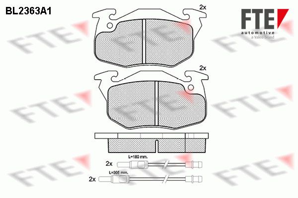 FTE Комплект тормозных колодок, дисковый тормоз 9010711