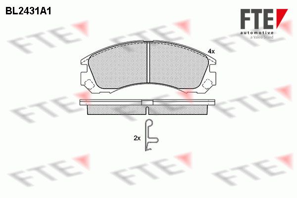 FTE Комплект тормозных колодок, дисковый тормоз 9010731