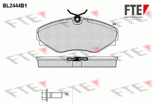 FTE Комплект тормозных колодок, дисковый тормоз 9010740