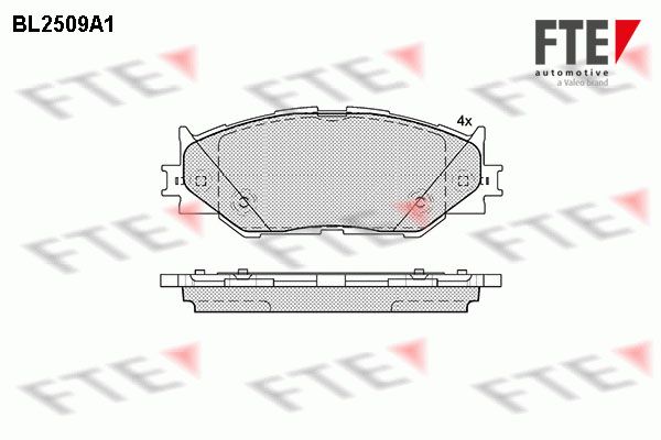 FTE Piduriklotsi komplekt,ketaspidur 9010771