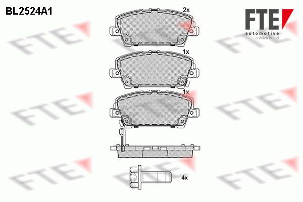 FTE Piduriklotsi komplekt,ketaspidur 9010779