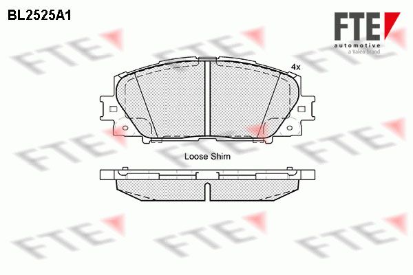 FTE Piduriklotsi komplekt,ketaspidur 9010780