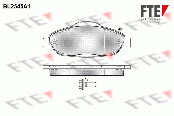 FTE Piduriklotsi komplekt,ketaspidur 9010796