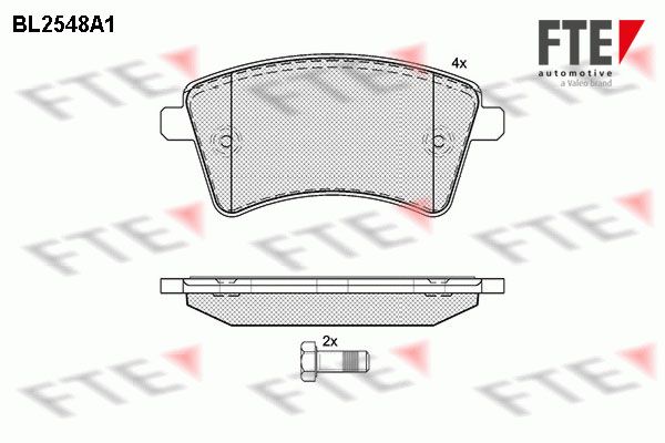 FTE Piduriklotsi komplekt,ketaspidur 9010799