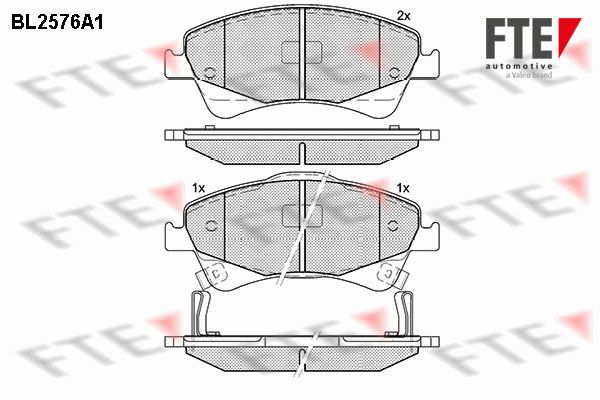 FTE Комплект тормозных колодок, дисковый тормоз 9010827