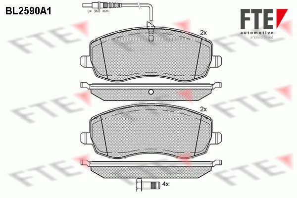 FTE Piduriklotsi komplekt,ketaspidur 9010841