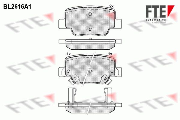 FTE Комплект тормозных колодок, дисковый тормоз 9010864