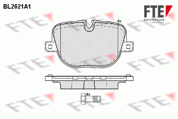 FTE Piduriklotsi komplekt,ketaspidur 9010869