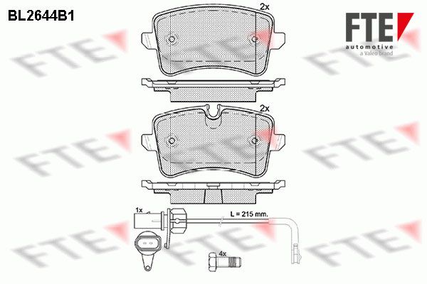 FTE Комплект тормозных колодок, дисковый тормоз 9010887