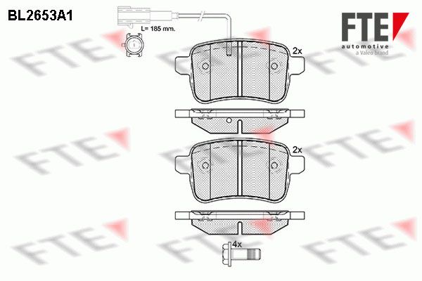 FTE Комплект тормозных колодок, дисковый тормоз 9010892