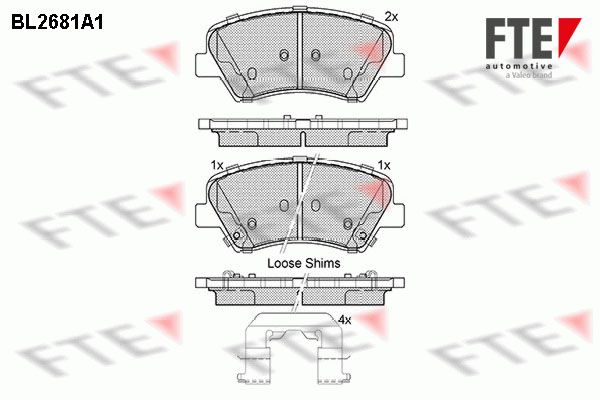 FTE Комплект тормозных колодок, дисковый тормоз 9010913