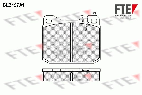 FTE Комплект тормозных колодок, дисковый тормоз 9011033